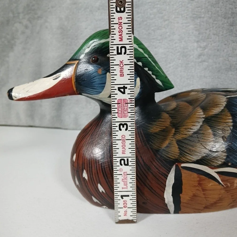 Vintage Wood Duck Decoy Set Multi Color Folk Art Decor Hand Painted